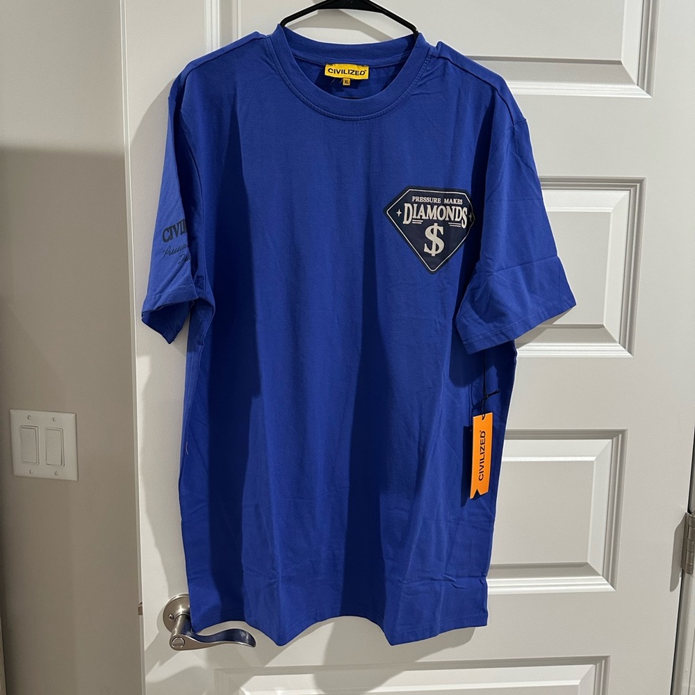 Civilized Blue Graphic T-Shirt, Size XL